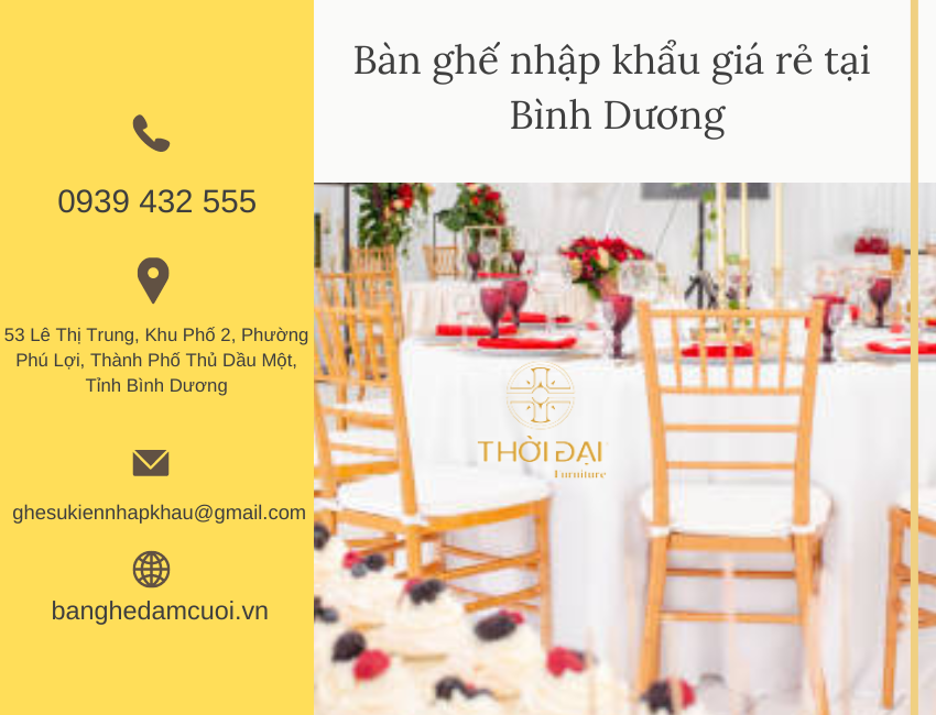 Những lưu ý khi lựa chọn mua bàn ghế nhập khẩu giá rẻ tại Bình Dương